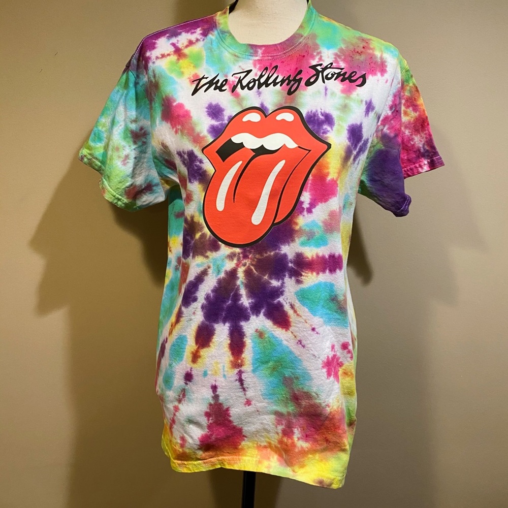 The Rolling Stones Tie Dye Graphic Band Tee - Picture 2 of 7